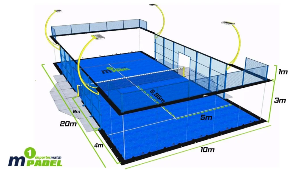 Padel court dimensions and game rules
